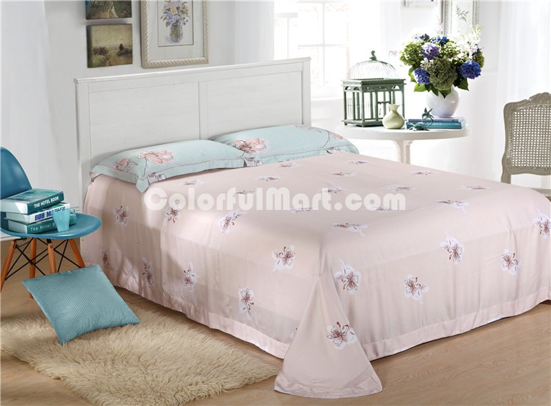 Orchid Dream Blue Bedding Set Girls Bedding Floral Bedding Duvet Cover Pillow Sham Flat Sheet Gift Idea - Click Image to Close