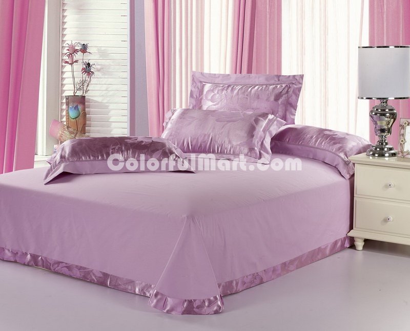 Purple Flowers Luxury Bedding Sets - Click Image to Close