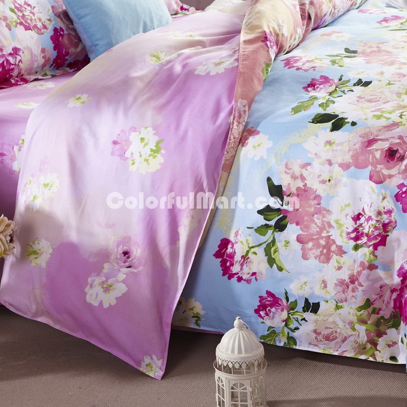 Flower Sea Purple Modern Bedding 2014 Duvet Cover Set - Click Image to Close