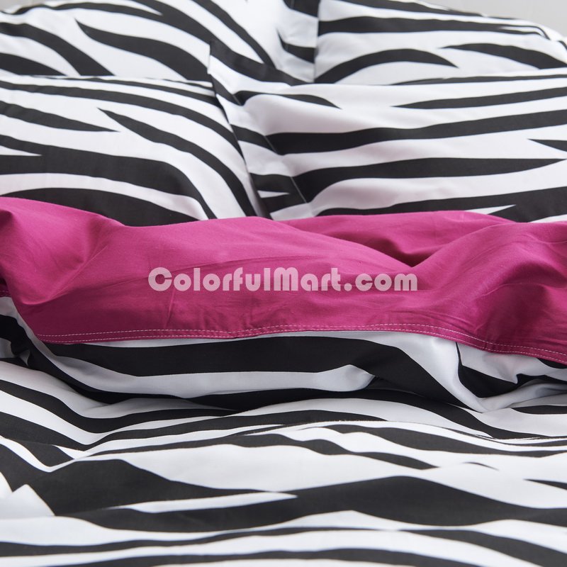 Zebra Print Black Bedding Kids Bedding Teen Bedding Dorm Bedding Gift Idea - Click Image to Close