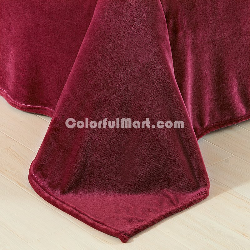 Dark Green And Wine Red Flannel Bedding Winter Bedding - Click Image to Close