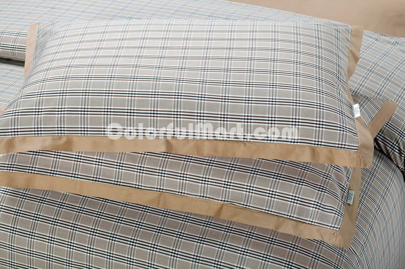 Classic Trend Beige Tartan Bedding Stripes And Plaids Bedding Luxury Bedding - Click Image to Close