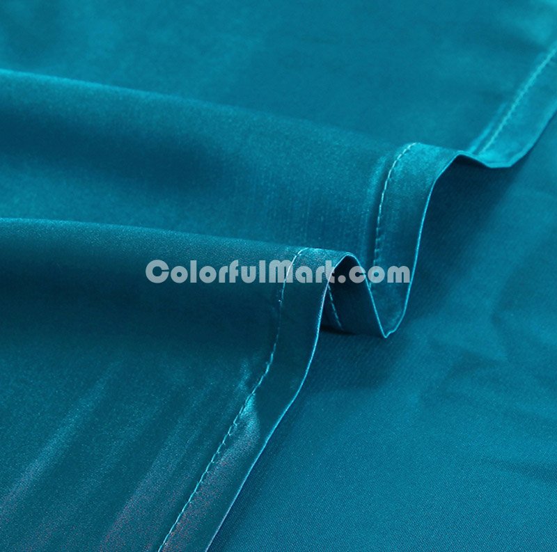 Pure Enjoyment Lake Blue Silk Bedding Silk Duvet Cover Set - Click Image to Close