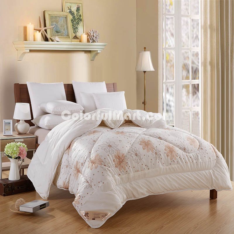 Charmaine White Cashmere Comforter - Click Image to Close
