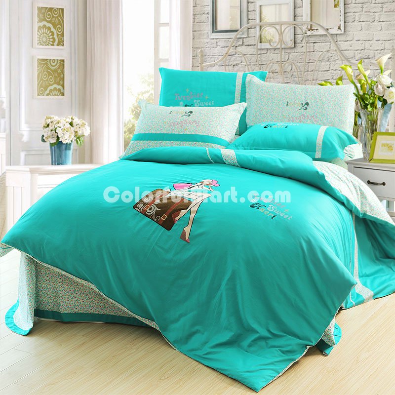 Fragrant Journey Lake Blue Bedding Teen Bedding Modern Bedding Girls Bedding - Click Image to Close
