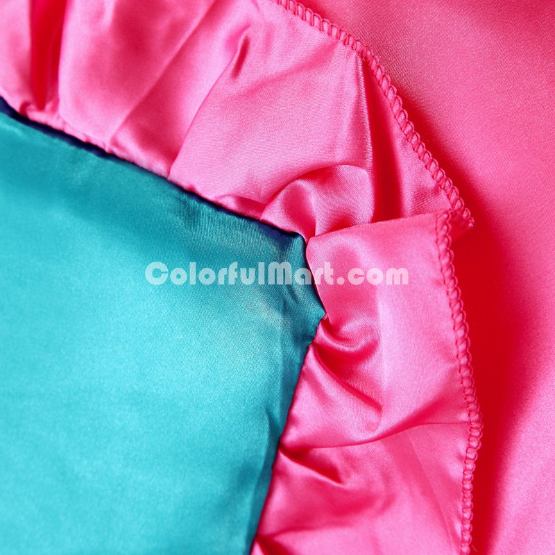 Lake Blue And Rose Silk Duvet Cover Set Teen Girl Bedding Princess Bedding Set Silk Bed Sheet Gift Idea - Click Image to Close