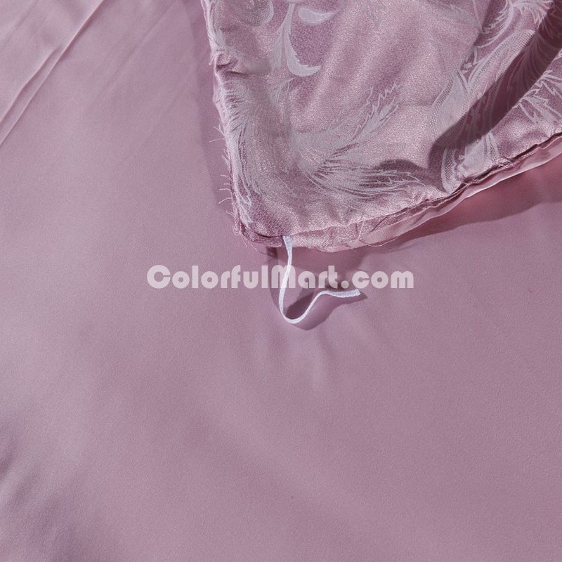 Charming Life Pink Jacquard Damask Luxury Bedding - Click Image to Close