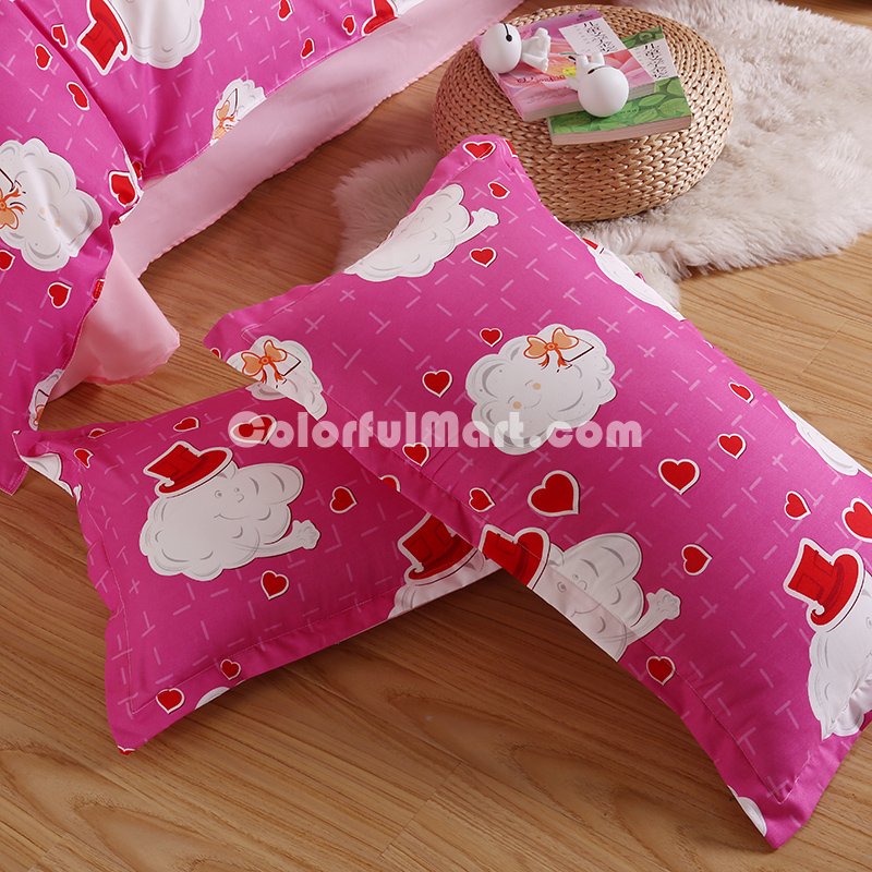 Tempting Heart Red Bedding Set Duvet Cover Pillow Sham Flat Sheet Teen Kids Boys Girls Bedding - Click Image to Close