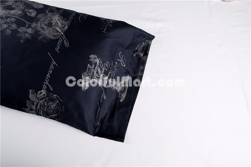 Maria Blue Bedding Set Luxury Bedding Collection Satin Egyptian Cotton Duvet Cover Set - Click Image to Close