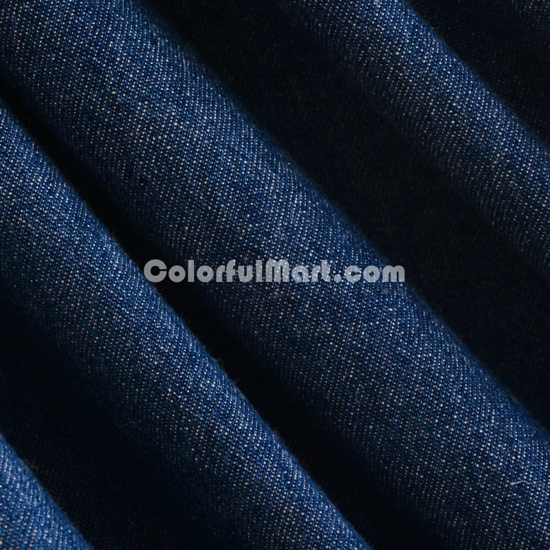 Jeans Blue Modern Bedding Cool Duvet Cover Set - Click Image to Close