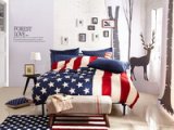 I Love America Blue American Flag Bedding Velvet Bedding Modern Bedding