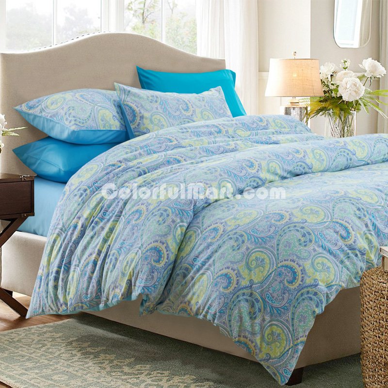 Griffith Blue Egyptian Cotton Bedding Luxury Bedding Duvet Cover Set - Click Image to Close