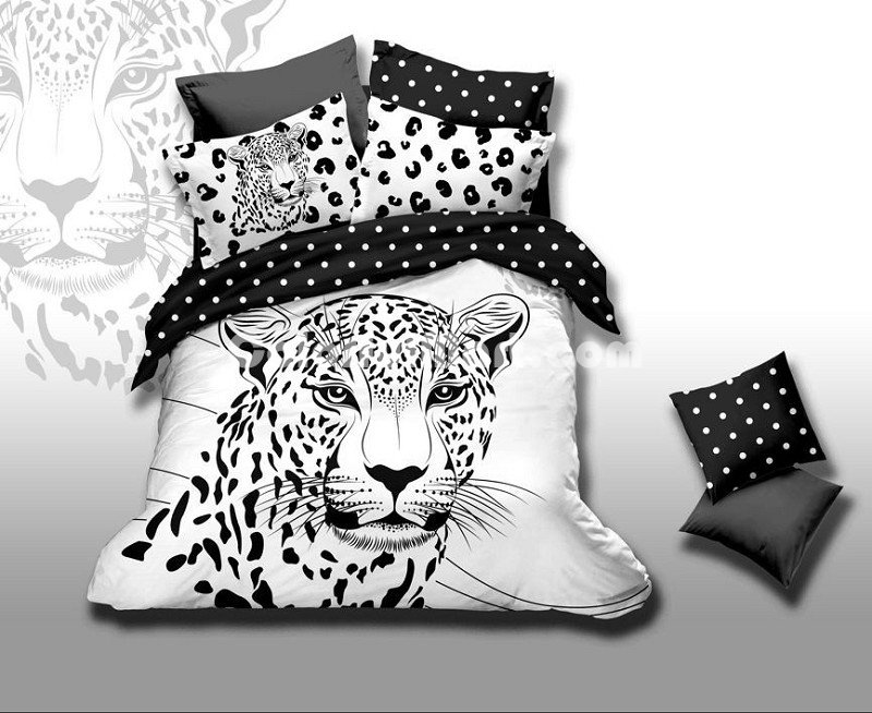 White Tiger White Bedding Animal Print Bedding 3d Bedding Animal Duvet Cover Set - Click Image to Close