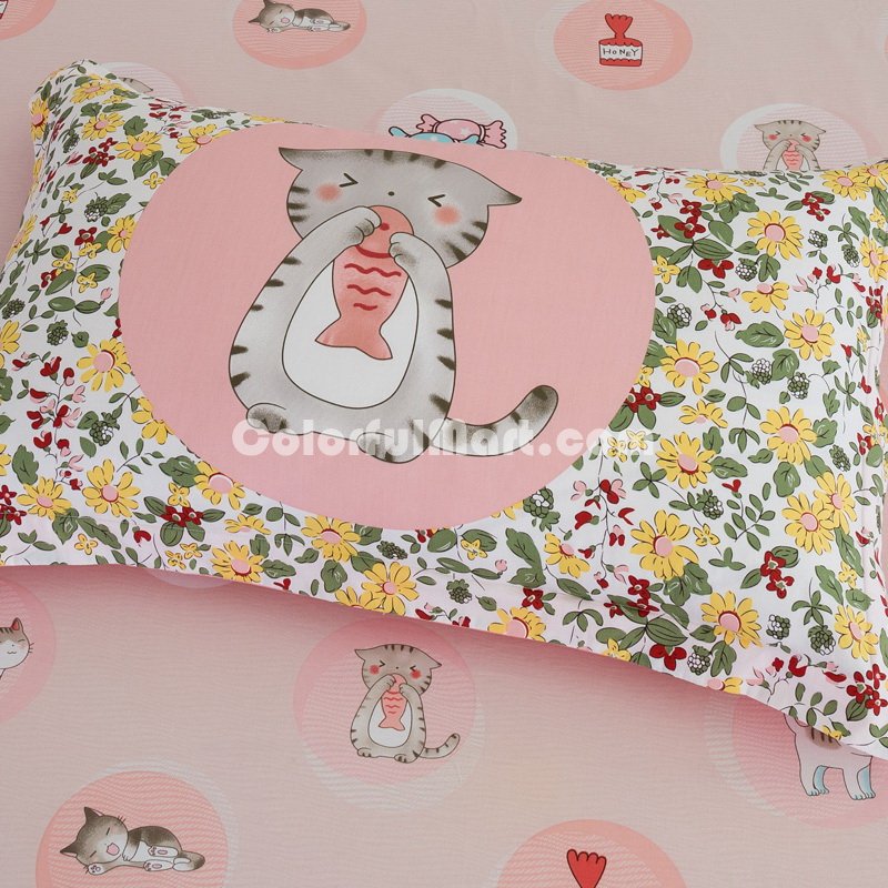 Kitten 100% Cotton Pillowcase, Include 2 Standard Pillowcases, Envelope Closure, Kids Favorite Pillowcase - Click Image to Close