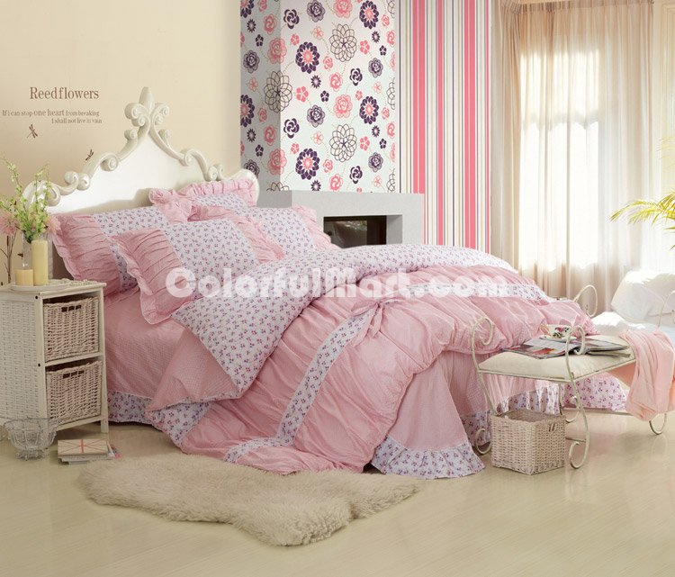 Flower Language Red Girls Bedding Sets - Click Image to Close