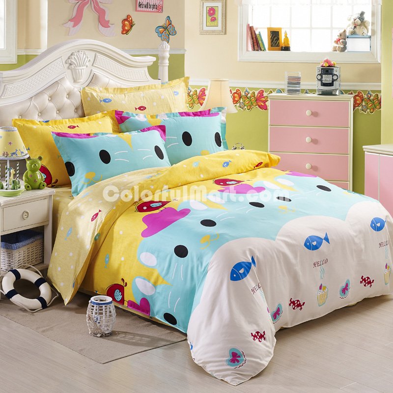 Pretty Baby Yellow Modern Bedding 2014 Duvet Cover Set - Click Image to Close