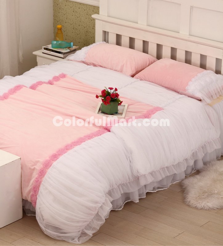 Rose Garden Pink Princess Bedding Girls Bedding Women Bedding - Click Image to Close