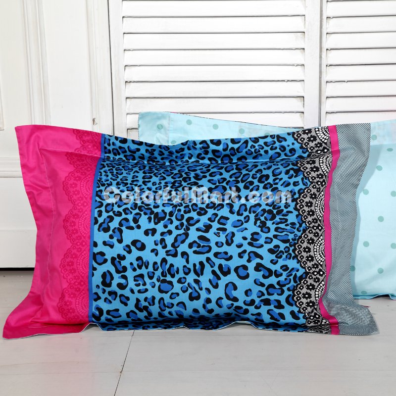 Blue Night Cheetah Print Bedding Sets - Click Image to Close