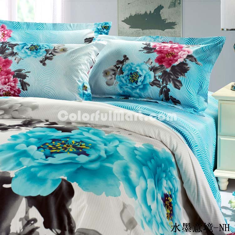 Water Ink Paintings Duvet Cover Sets Luxury Bedding - Click Image to Close