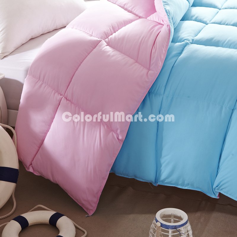 Blue And Pink Comforter Down Alternative Comforter Kids Comforter Teen Comforter - Click Image to Close