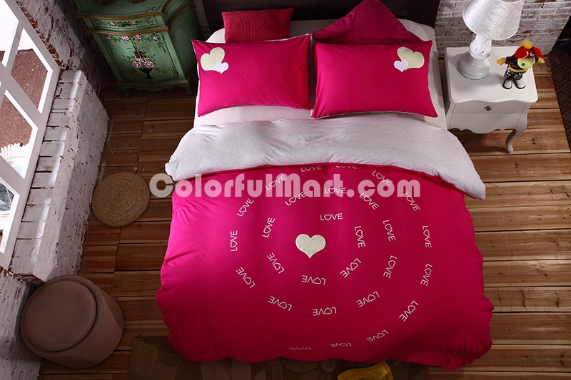 Love Red Knitted Cotton Bedding 2014 Modern Bedding - Click Image to Close