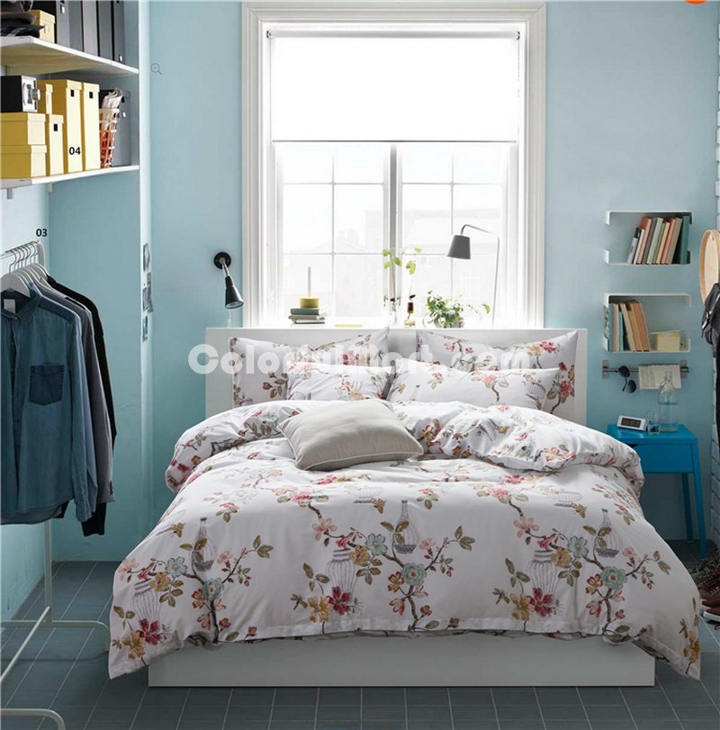 Sipeizi White Bedding Set Luxury Bedding Scandinavian Design Duvet Cover Pillow Sham Flat Sheet Gift Idea - Click Image to Close