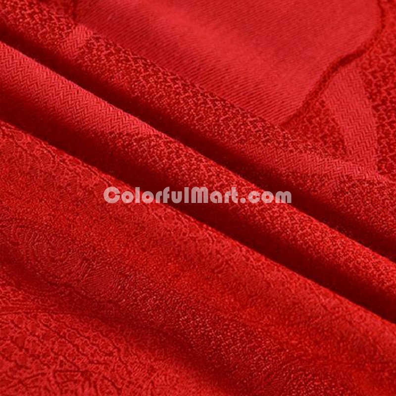 Waltz Red Damask Duvet Cover Bedding Sets - Click Image to Close
