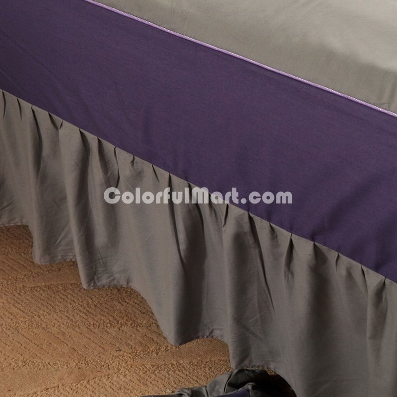 Purple And Grey Modern Bedding Cotton Bedding - Click Image to Close