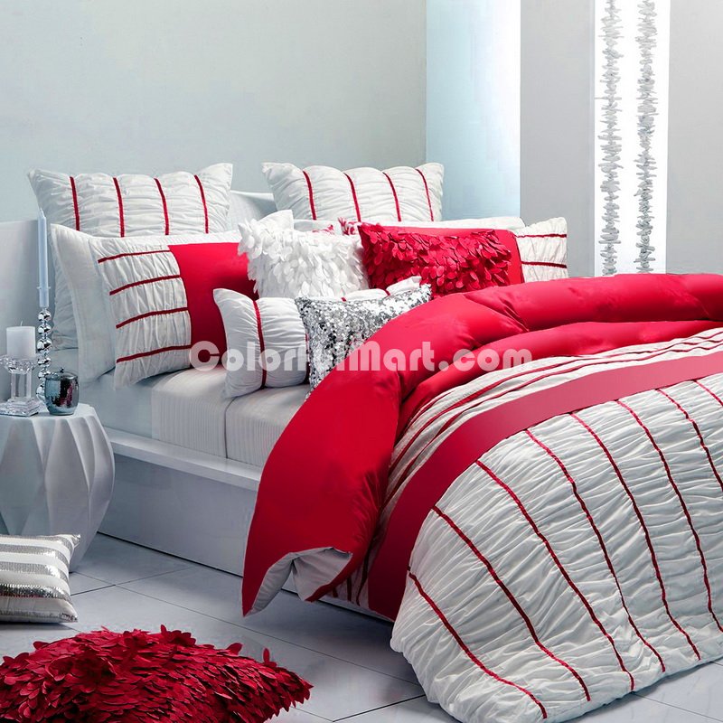 Princess Anne Red Duvet Cover Sets - Click Image to Close