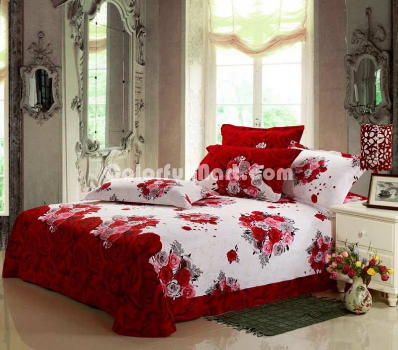 Wash Painting Flowers Cheap Modern Bedding Sets - Click Image to Close
