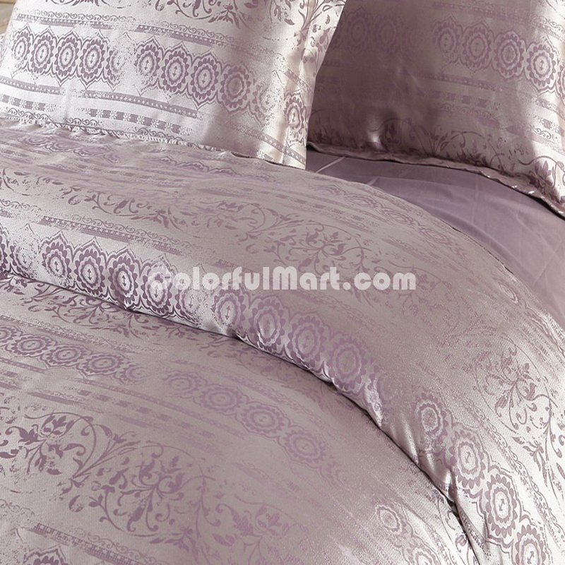 Love In Moscow Purple Jacquard Damask Luxury Bedding - Click Image to Close