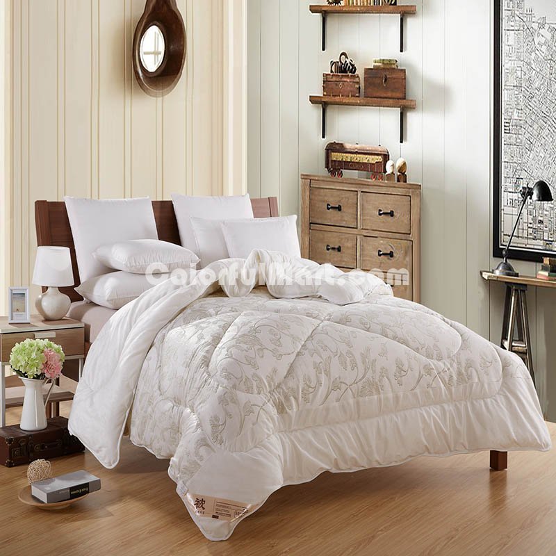 Hand In Hand White Cashmere Comforter - Click Image to Close