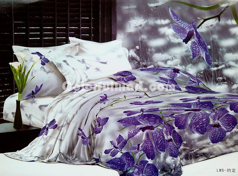 Orchid Bedding 3D Duvet Cover Set - Click Image to Close