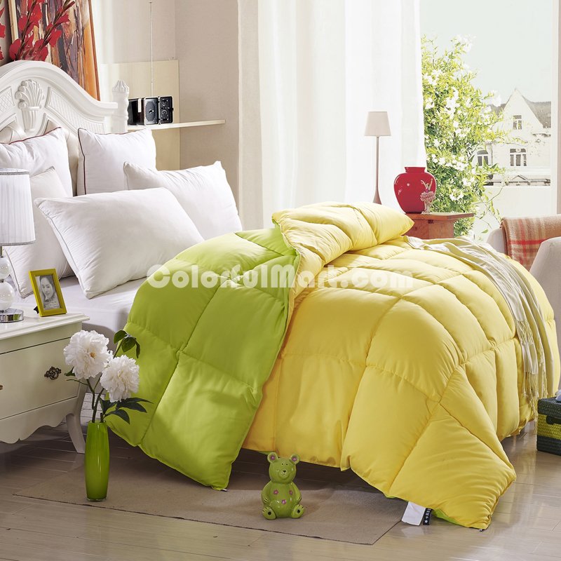 Green And Yellow Comforter Down Alternative Comforter Kids Comforter Teen Comforter - Click Image to Close