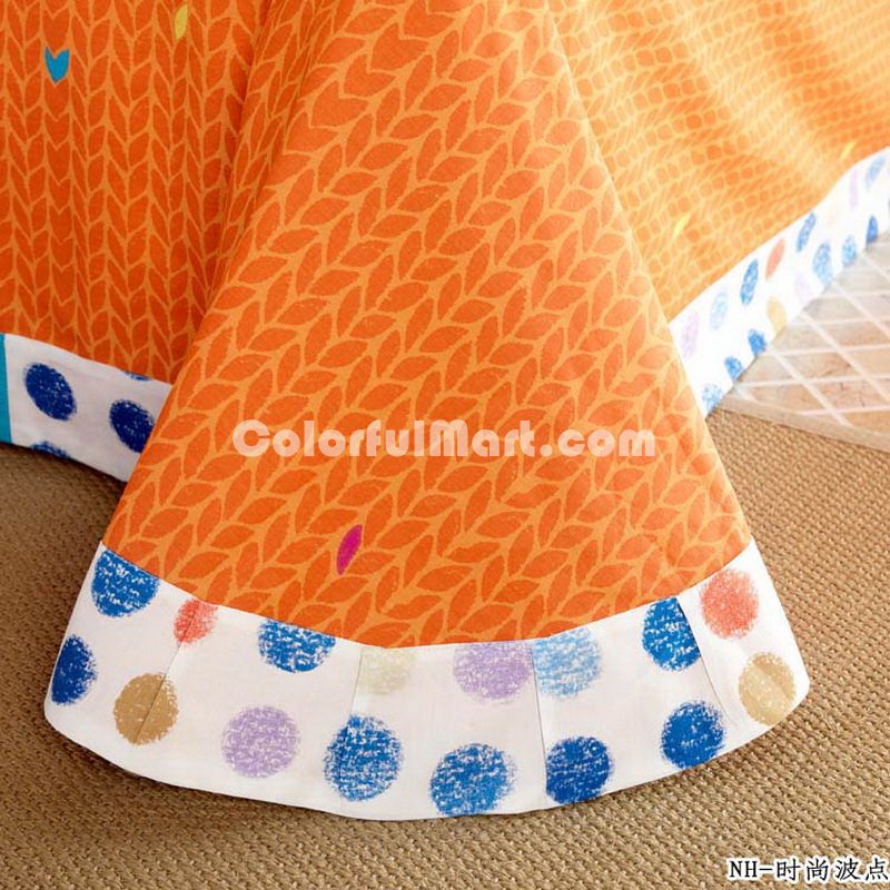 Fashionable Polka Dots Blue Teen Bedding Modern Bedding - Click Image to Close