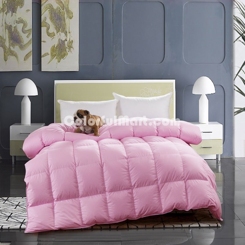 Pink Luxury Duck Down Comforter - Click Image to Close