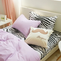 I Love Zebra Light Purple Zebra Print Bedding Animal Print Bedding Duvet Cover Set