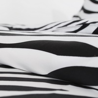 Black And White Black Zebra Print Bedding Set