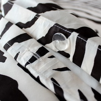 Pima Cotton Black Zebra Print Bedding Set