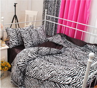 Princess Korean Style Brown Zebra Print Bedding Set