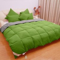 Green And Light Grey Goose Down Comforter