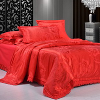 Waltz Red Damask Duvet Cover Bedding Sets