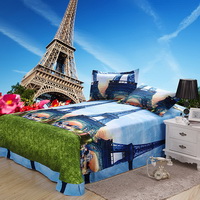 Eiffel Tower Duvet Cover Set 3D Bedding
