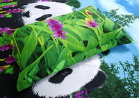 Lavender And Panda Bedding 3D Duvet Cover Set