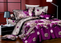 Purple Roses Bedding 3D Duvet Cover Set