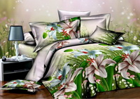 White Lily Bedding 3D Duvet Cover Set