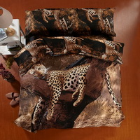 Leopard Brown Bedding 3d Duvet Cover Set