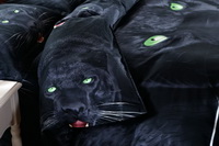 Panther Black Bedding 3d Duvet Cover Set