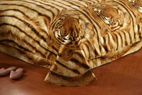 Powerful Tiger Yellow Bedding 3d Duvet Cover Set