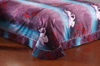 Romantic Swans Purple Bedding 3d Duvet Cover Set